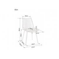 Scaun Tapitat KIM VELVET Genarom SN Verde / Bluvel 78